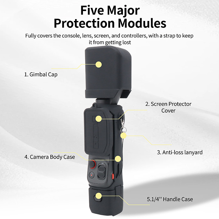 Black Full‑Cover Silicone Protective Case Scratch‑Resistant Shockproof Sleeve For Insta360 Luna Ultra
