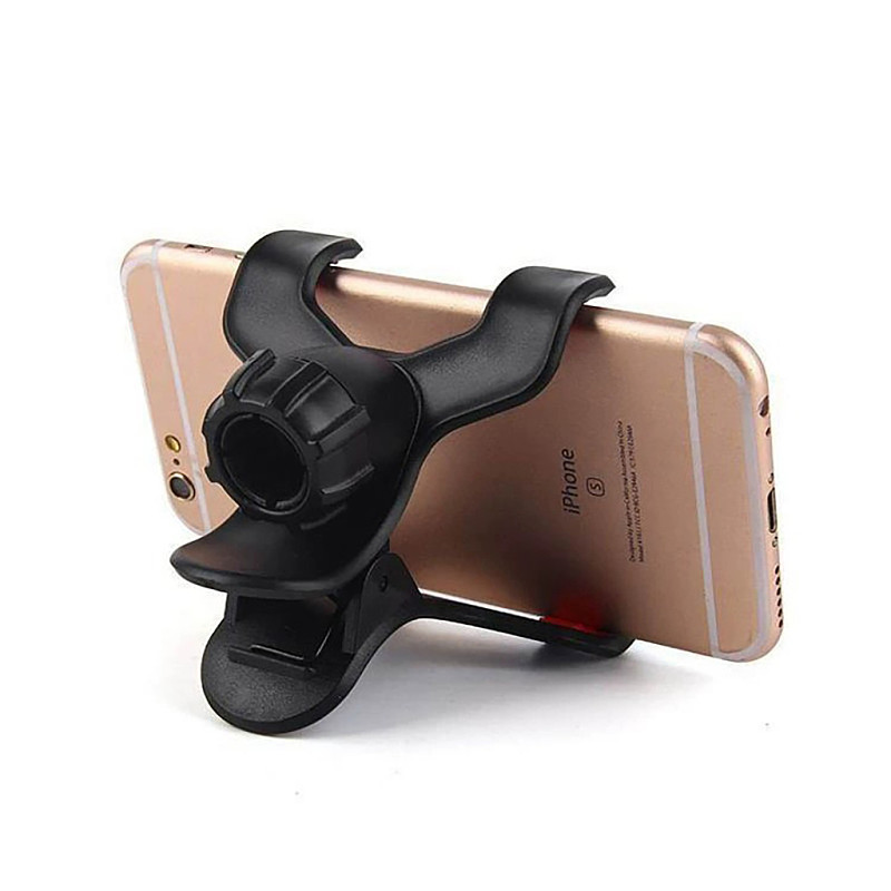 ABS Car Phone Holder Double‑Clamp Elbow Clip Lazy Bracket Accessory For Mobile Phone Live‑Streaming