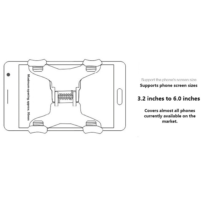 Strong Suction Cup Car Phone Mount Double Clamp Head Non‑Blocking Sight Cell Phone Holder Bracket