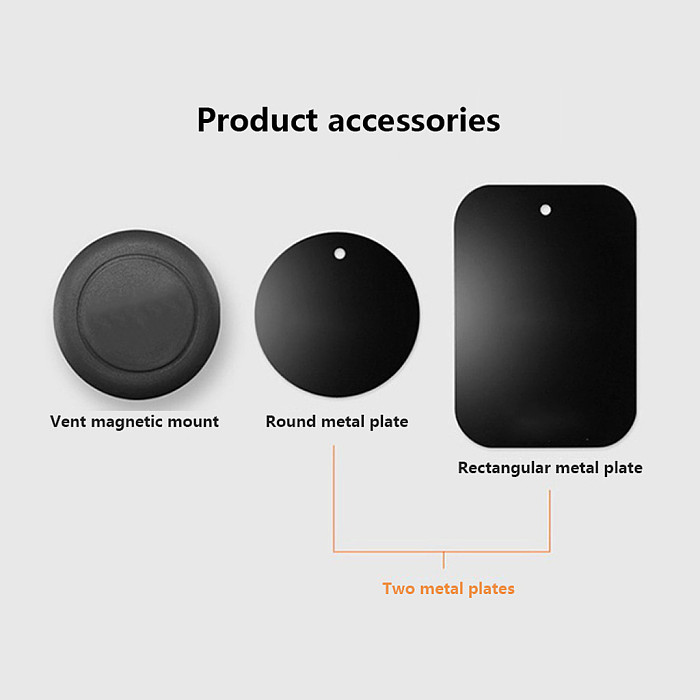 Plastic Magnetic Air Vent Car Phone Mount Easy One‑Hand Pick And Place Universal Cell Phone Holder