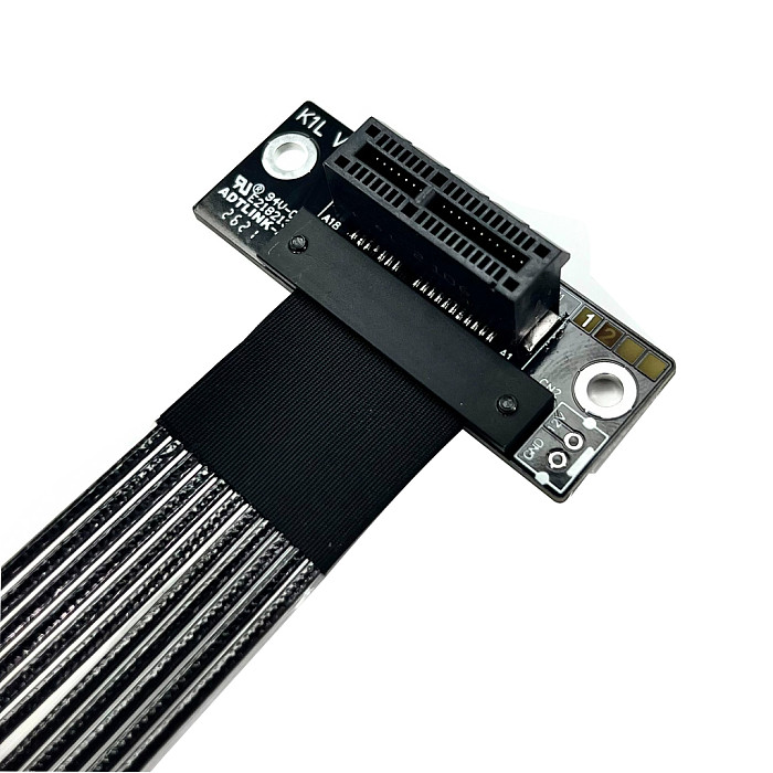 ADT‑Link PCI‑E 5.0 X4 To X1 Extension Cable 25CM, For Network Card Hard Drive USB Adapter Card