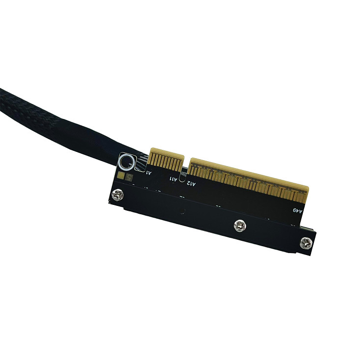 ADT‑Link 30CM PCIe 5.0 X8 To X16 Extension Cable With Buckle Dual Reverse Side‑Bend For AMD NVIDIA GPU 