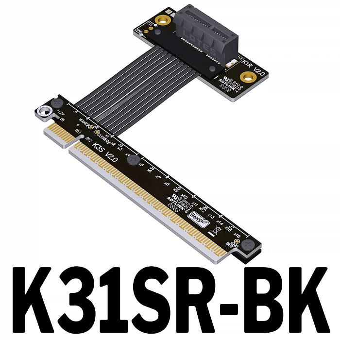 ADT‑Link PCI‑E 5.0 X16 To X1 Extension Cable 25CM For Network Card Hard Disk USB Expansion Card