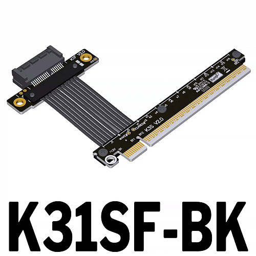 ADT‑Link PCI‑E 5.0 X16 To X1 Extension Cable 25CM For Network Card Hard Disk USB Expansion Card