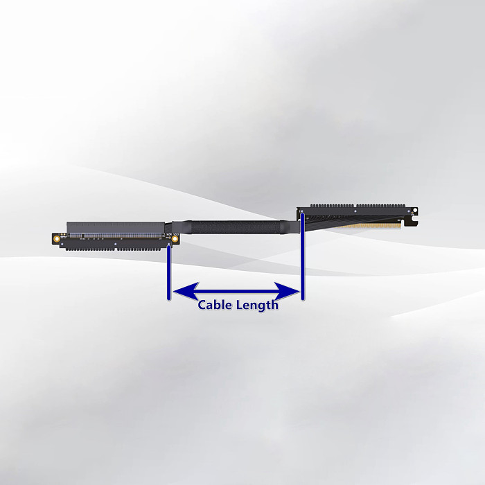 ADT‑Link 30CM PCIe 5.0 X8 To X16 Extension Cable With Buckle Dual Reverse Side‑Bend For AMD NVIDIA GPU 