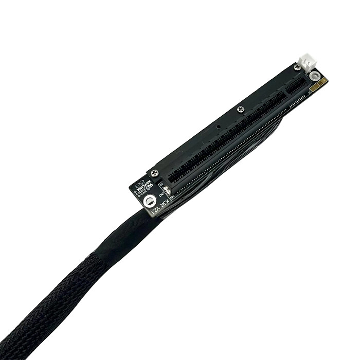 ADT‑Link Dual Reverse Side‑Bend PCIe 5.0 X8 To X16 Extension Cable Compatible With AMD NVIDIA Graphics Cards 30CM