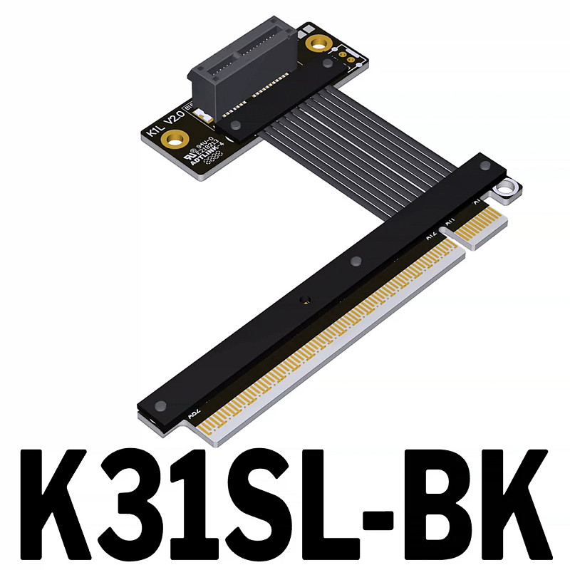 ADT‑Link PCI‑E 5.0 X16 To X1 Extension Cable 25CM For Network Card Hard Disk USB Expansion Card