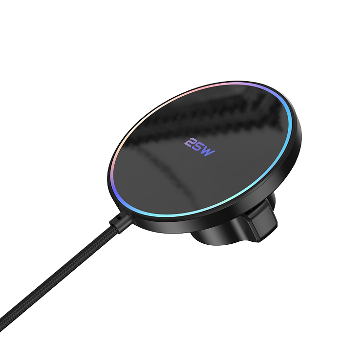 For Magsafe Magnetic Head 25W Wireless Charger Car Mount 17MM Ball Head Universal Desktop Bracket