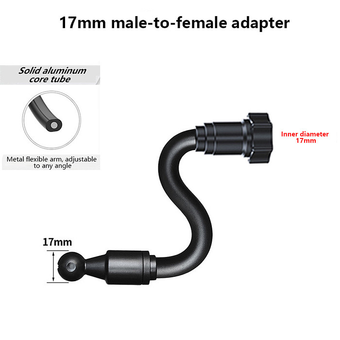 Plastic 17MM Ball Head Male‑Female Bracket Same‑Direction Connecting Rod Hose Fixed Arm Extension Rod