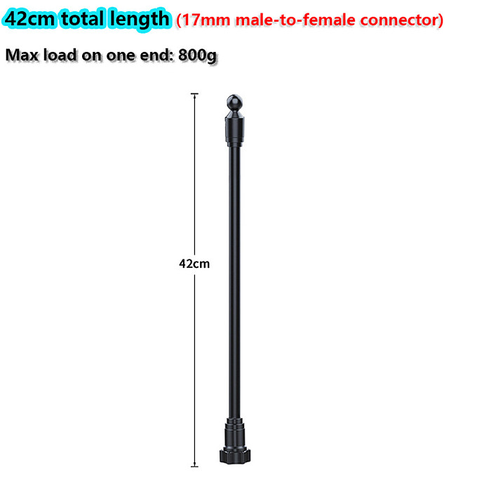 Plastic 17MM Ball Head Male‑Female Bracket Same‑Direction Connecting Rod Hose Fixed Arm Extension Rod