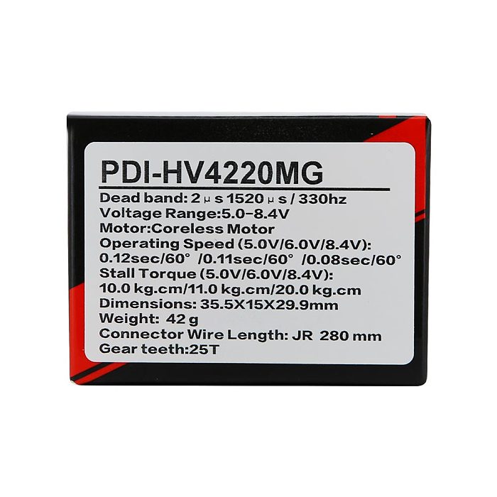JX PDI‑HV4220MG Mini Servo Full CNC Aluminum Case All‑Metal Gear High‑Voltage RC Servo