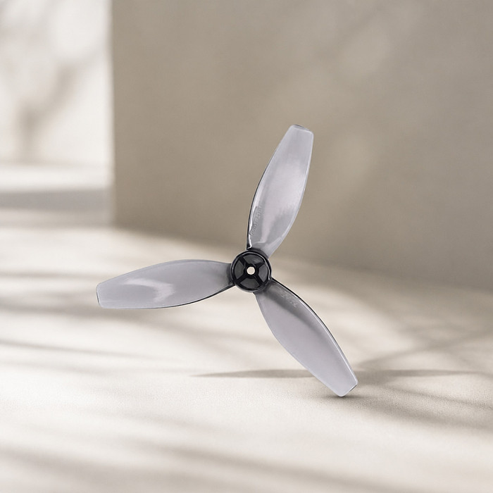 4 Pairs GEMFAN 2412 3‑Blade Propeller 61mm PC Transparent‑Gray 1.4mm Shaft For FPV Drone Props