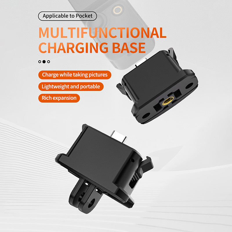 Quick‑Release Fast‑Charging Expansion Bracket Mount For DJI Osmo Pocket 4 Pocket 3 Gimbal