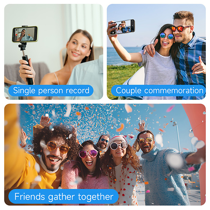 Pink Magnetic selfie mobile screen For Live Stream Rear Camera  For Cell Phone  Travel Selfie