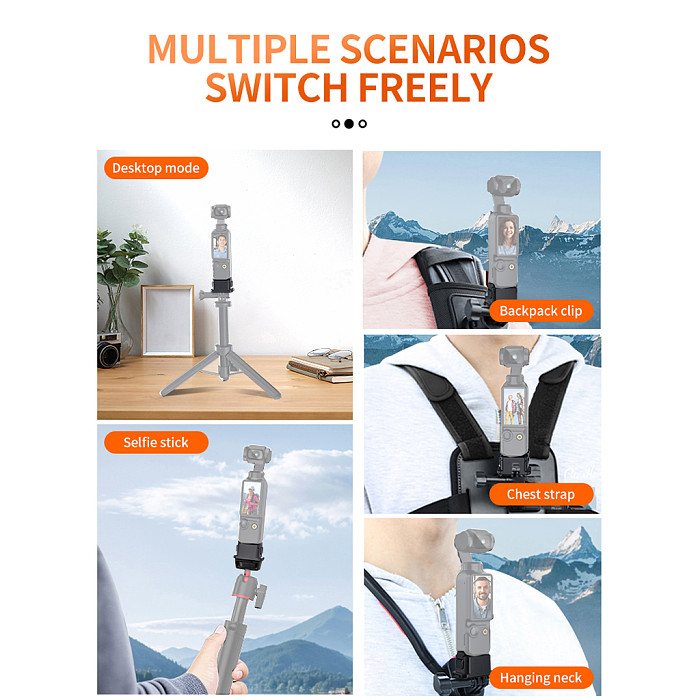 Quick‑Release Fast‑Charging Expansion Bracket Mount For DJI Osmo Pocket 4 Pocket 3 Gimbal