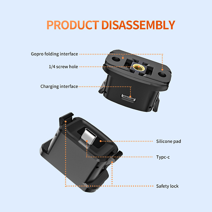 Quick‑Release Fast‑Charging Expansion Bracket Mount For DJI Osmo Pocket 4 Pocket 3 Gimbal