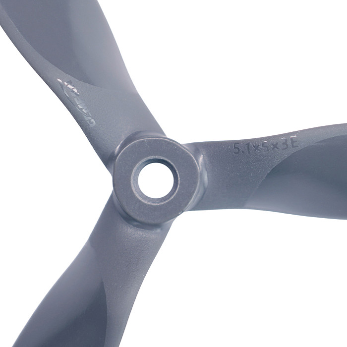 2 Pcs GEMFAN 5.1×5×3 3‑Blade Propeller Glass Fiber Nylon Dark‑Gray Electric For FPV Drone Props