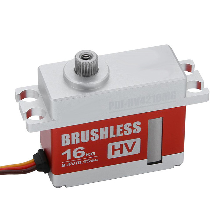 JX PDI‑HV4216MG Mini Servo Full CNC Aluminum Case All‑Metal Gear High‑Voltage Servo