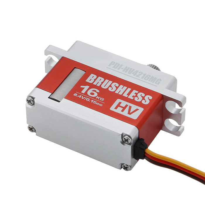 JX PDI‑HV4216MG Mini Servo Full CNC Aluminum Case All‑Metal Gear High‑Voltage Servo