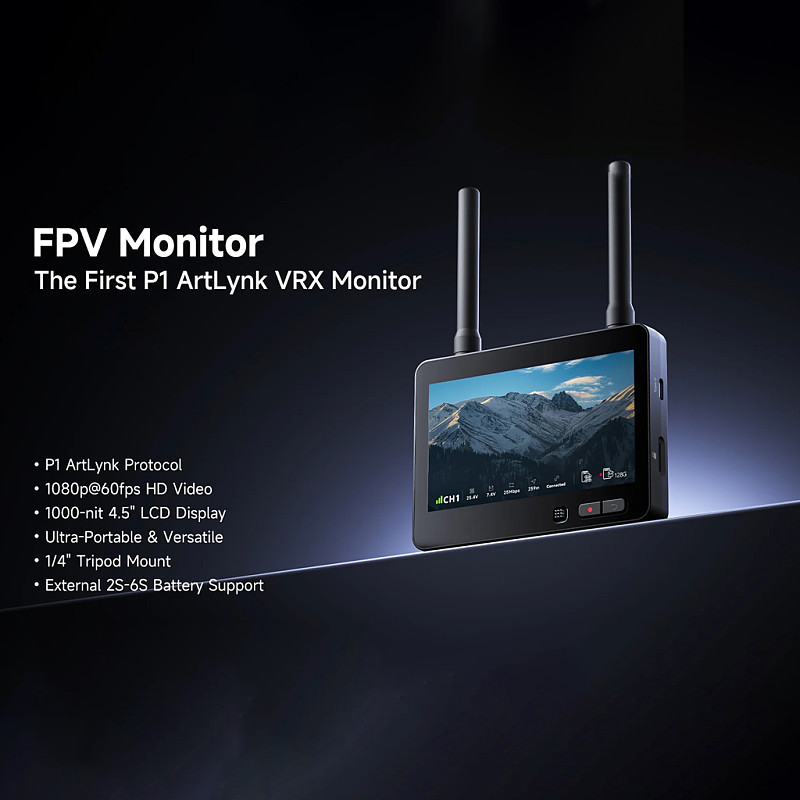 BETAFPV ArtLynk Protocol 1080p@60fps HD Video transmission 1000‑nit 4.5  LCD Display Monitor