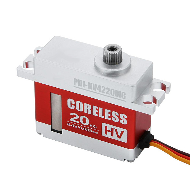 JX PDI‑HV4220MG Mini Servo Full CNC Aluminum Case All‑Metal Gear High‑Voltage RC Servo