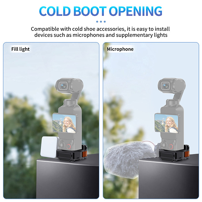 Aluminum Alloy Expansion Frame Quick Release Mount Bracket For DJI Pocket 3 Pocket 4