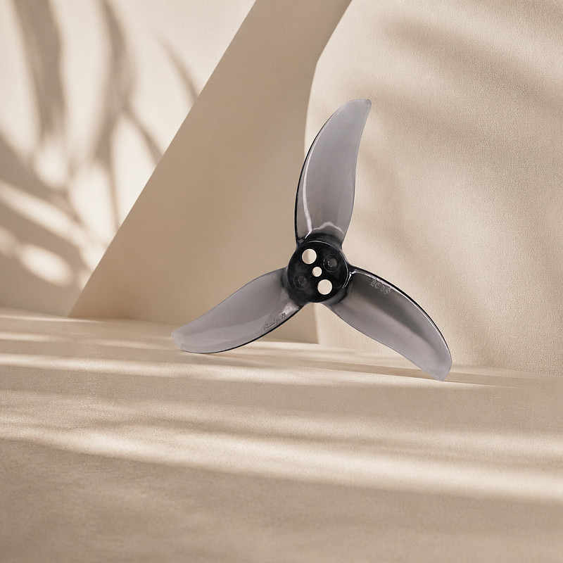 4 Pairs GEMFAN 2019 3‑Blade Propeller PC Transparent‑Gray 1.5mm Shaft For FPV Drone Props