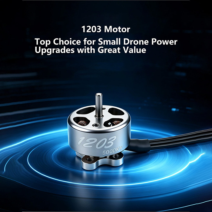DarwinFPV 1203 5000KV Brushless Motor for FPV Drone, Aluminum Alloy Micro Motor for Tiny Whoop & Micro Quad