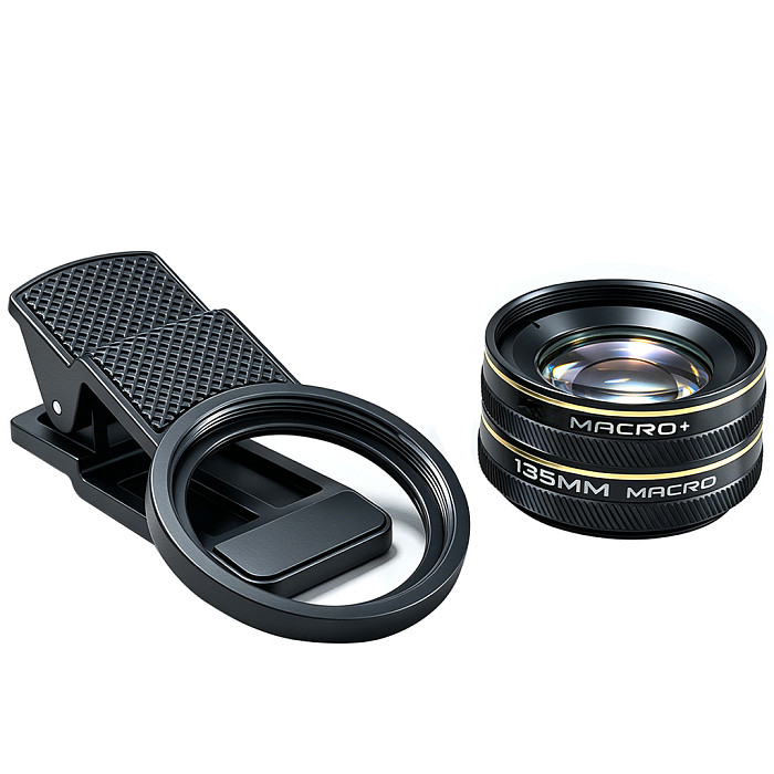37mm Caliber Mobile Phone Universal Phone 135mm Hd Macro Lens,Long‑Distance Shot For Nail Art Eyelash Jewelry Watch‑Single Macro