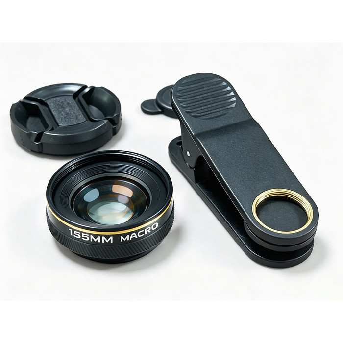 17Mm External Phone Macro Lens,135Mm Hd Long‑Distance Macro Lens For Nail Art Eyelash, Single Macro Lens for Long-Distance Close-Up, Nail Art & Eyelash Photography