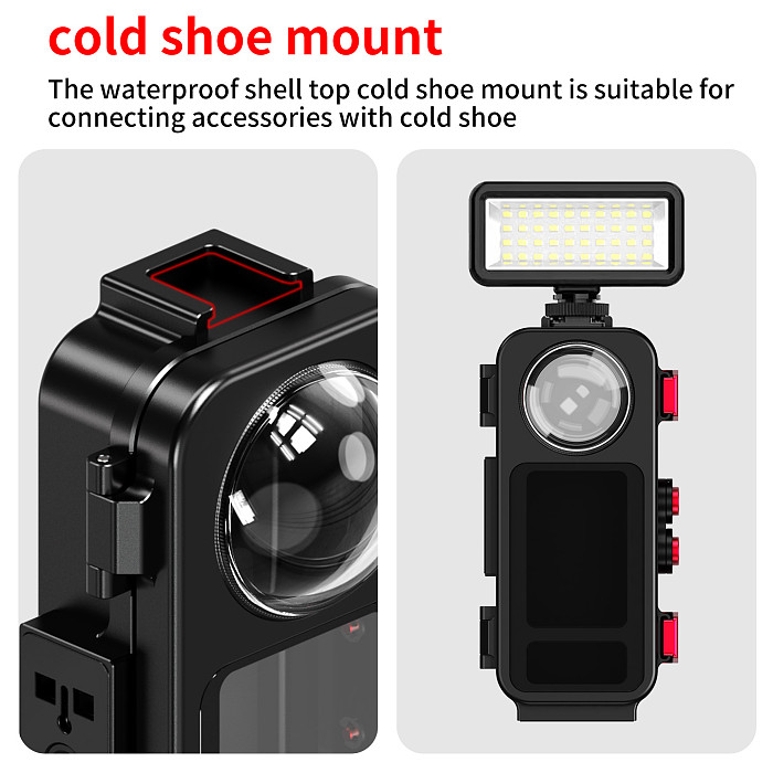 XT-XINTE 60M Waterproof Dive Case for Insta360 X5, Aluminum Alloy, Magnetic Quick-Release, Horizontal & Vertical Shooting