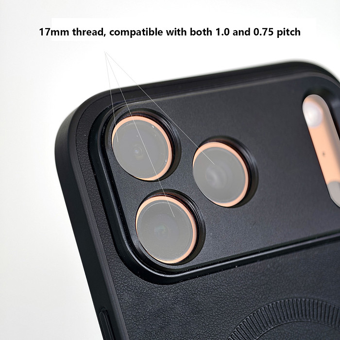 Professional Photography Phone Case for iPhone 17 Pro Max, 17mm Mount External Lens System, Wide Angle & Telephoto Lens Compatible, Camera Lens Adapter Case ﻿