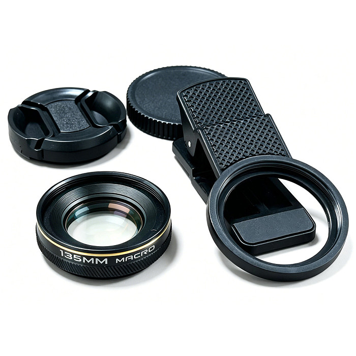 37mm Caliber Mobile Phone Universal Phone 135mm Hd Macro Lens,Long‑Distance Shot For Nail Art Eyelash Jewelry Watch‑Single Macro