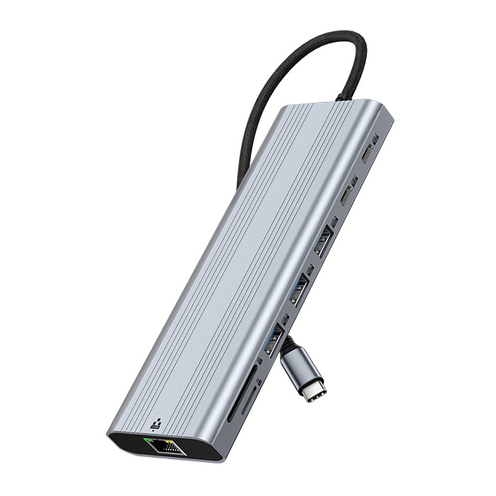14-in-1 USB C Docking Station, 4K@120Hz HDMI-Compatible Output, Triple Monitor Extended Display, USB 3.0 Hub, Multiport Adapter for Laptop, Tablet & External Monitor, High-Speed Data Transfer