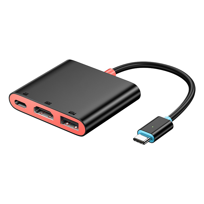 3‑in‑1 Type‑C Multiport Hub 4K 60Hz HD HUB Converter Color‑Matched Docking Dock For Switch 2