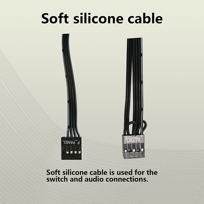 USB Front Panel I/O Extension Cable for PC Motherboard, USB-A & USB-C 20Gbps, Audio Jack, Power Switch, 5-in-1 Front Panel Header Breakout Cable, PC Case Internal Wiring - T4K