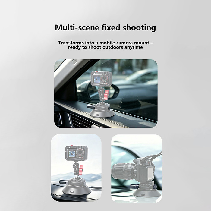 Aluminum Alloy Vacuum Air Pump Vacuum Suction Fixed Holder Professional Outdoor Shooting Auxiliary Camera Accessory