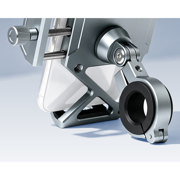 Aluminum Alloy Bike Phone Mount, Shockproof Universal Handlebar Holder, for Bicycle Motorcycle E-Bike, GPS Navigation