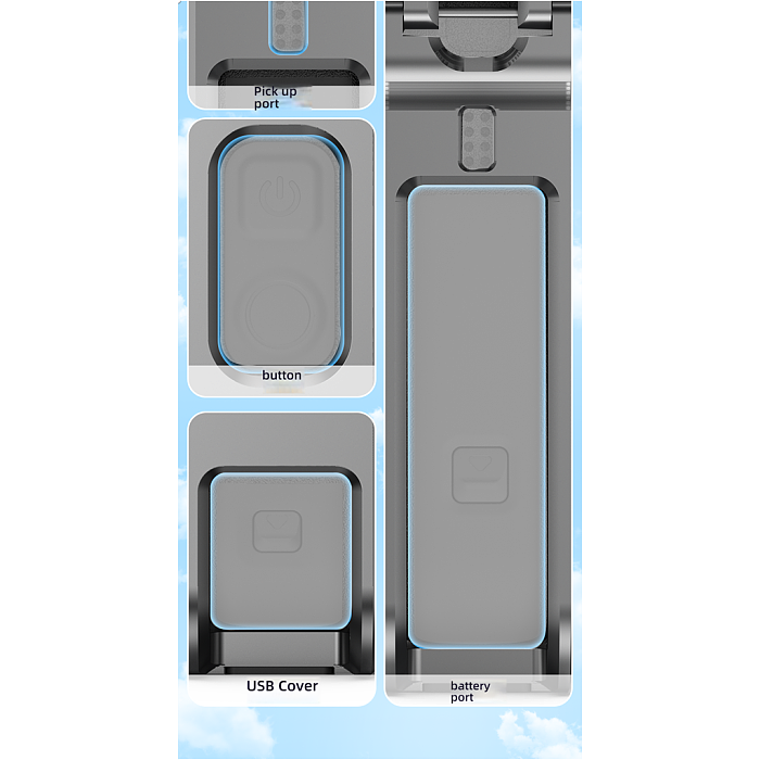 Aluminum Alloy Metal Cage Magnetic Quick-Release Frame for Insta360 X6