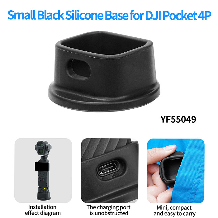 XT-XINTE Silicone Protective Case for DJI Pocket 4P, Snug Fit Soft Shell Cover, Anti-Drop Anti-Scratch Shockproof Skin, Full Access to Buttons & Charging Port, Built-in Lanyard Hole, Portable Carry Pocket Camera Guard