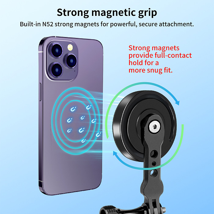 Aviation Aluminum Carbon Fiber Texture Damping Tripod, Quick-Open Portable Selfie Stick with Phone Mount, Desktop & Handheld Live Streaming Stand for Phone Camera DSLR Action Camera, 1/4  Screw Universal Mount