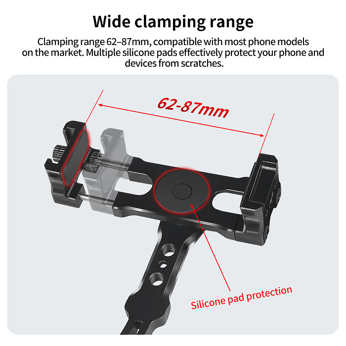 Aviation Aluminum Carbon Fiber Texture Damping Tripod, Quick-Open Portable Selfie Stick with Phone Mount, Desktop & Handheld Live Streaming Stand for Phone Camera DSLR Action Camera, 1/4  Screw Universal Mount
