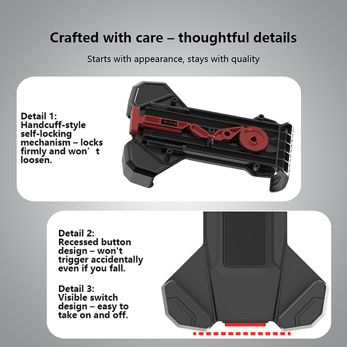 Bike Phone Mount for Delivery Driver, Quick-Release Anti-Shock Handlebar Phone Holder, Universal Motorcycle Bicycle Scooter Stand, Vibration Dampening Shockproof Cycling Mount, Tool-Free Installation No Drill, Fits Most Handlebars