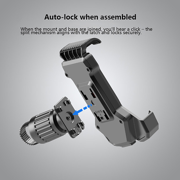 Bike Phone Mount for Delivery Driver, Quick-Release Anti-Shock Handlebar Phone Holder, Universal Motorcycle Bicycle Scooter Stand, Vibration Dampening Shockproof Cycling Mount, Tool-Free Installation No Drill, Fits Most Handlebars