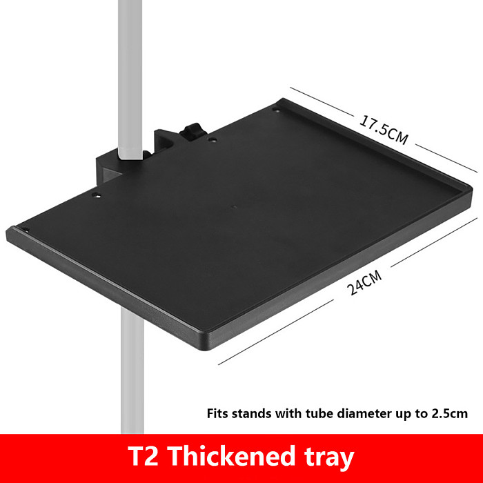 Phone Live Streaming Stand with Sound Card Tray For Camera Tripod with Microphone Holder & Accessory Shelf, Outdoor Mount Bracket