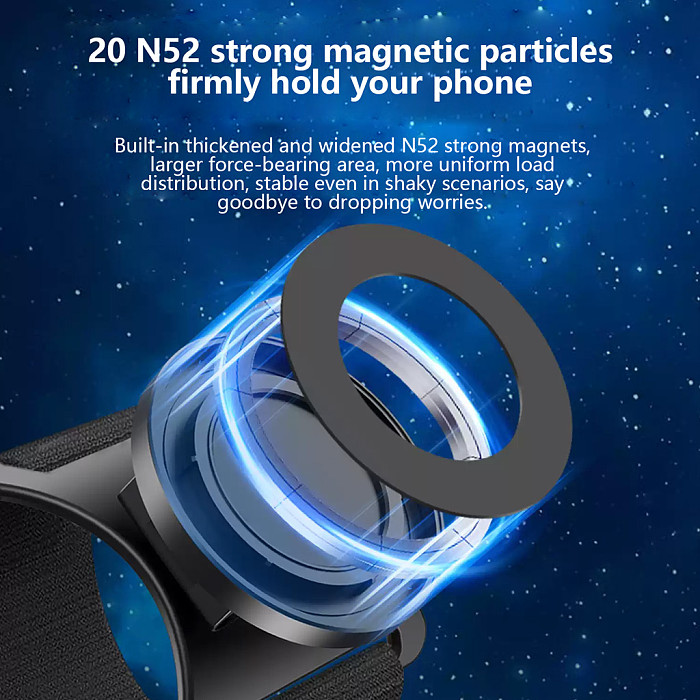 Strong Magnetic Multi-Angle Rotatable Foldable Wrist Phone Mount For Delivery Driver Navigation Cycling Streamer Running Phone Holder
