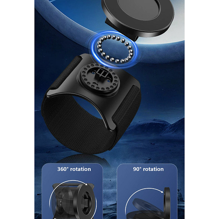 Strong Magnetic Multi-Angle Rotatable Foldable Wrist Phone Mount For Delivery Driver Navigation Cycling Streamer Running Phone Holder