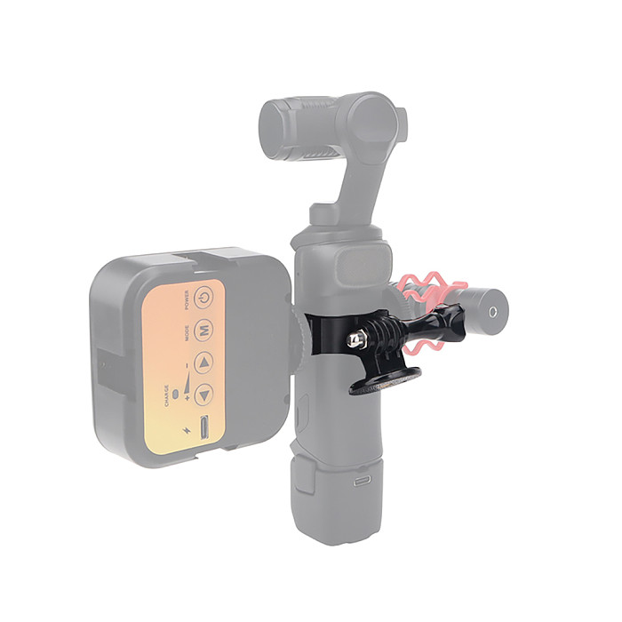 Simple Expansion Bracket with Dual Cold Shoe Mount for Insta360 Luna Ultra, Screenless Fixed Frame Cage, Lightweight Protective Housing, Action Camera Accessory for Microphone Fill Light, Vlog Outdoor Shooting