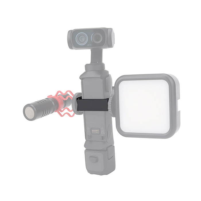 Simple Expansion Bracket with Dual Cold Shoe Mount for Insta360 Luna Ultra, Screenless Fixed Frame Cage, Lightweight Protective Housing, Action Camera Accessory for Microphone Fill Light, Vlog Outdoor Shooting