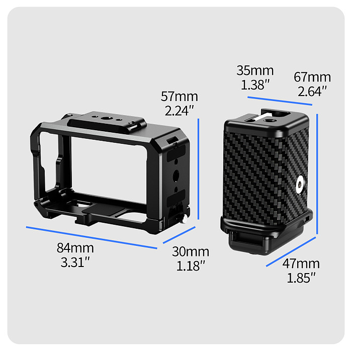 Compatible-Bluetooth Street Photography Handle for DJI Action 6/5/4/3 & Osmo 360, Magnetic Quick Release, 10M Remote Control, Carbon Fiber Anti-Slip Grip